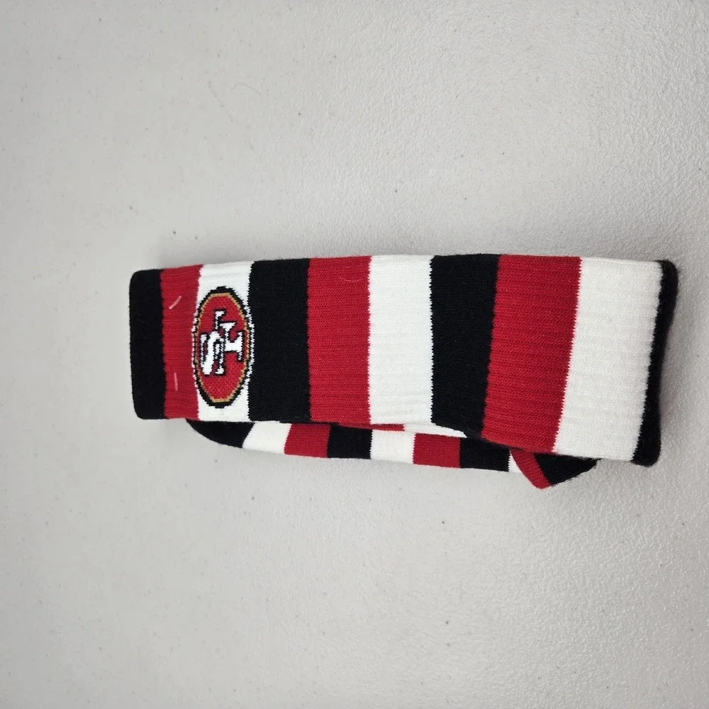 San Francisco 49ers Men Socks Medium‎ Red NFL Team Striped Mid Calf NWT